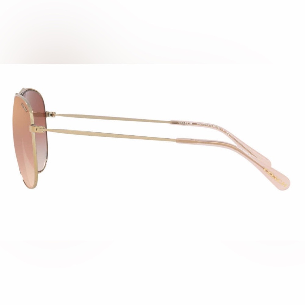 COACH Sunglasses - Shiny Light Gold / Rose Gold Gradient Flash Lens (90056F) - Picture 2 of 7